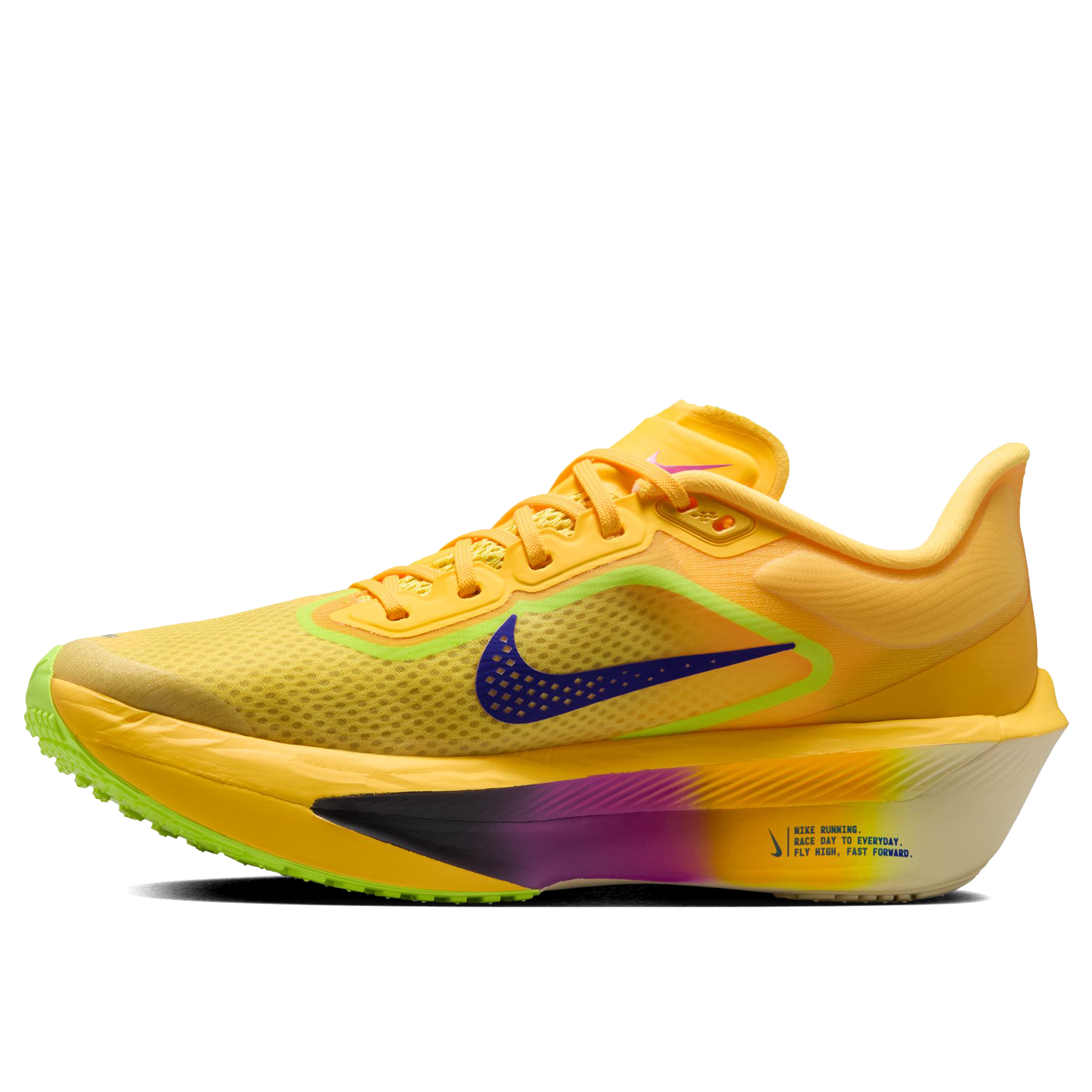Nike Womens Zoom Fly 6 Running Shoes Citron Pulse/Indigo Burst 