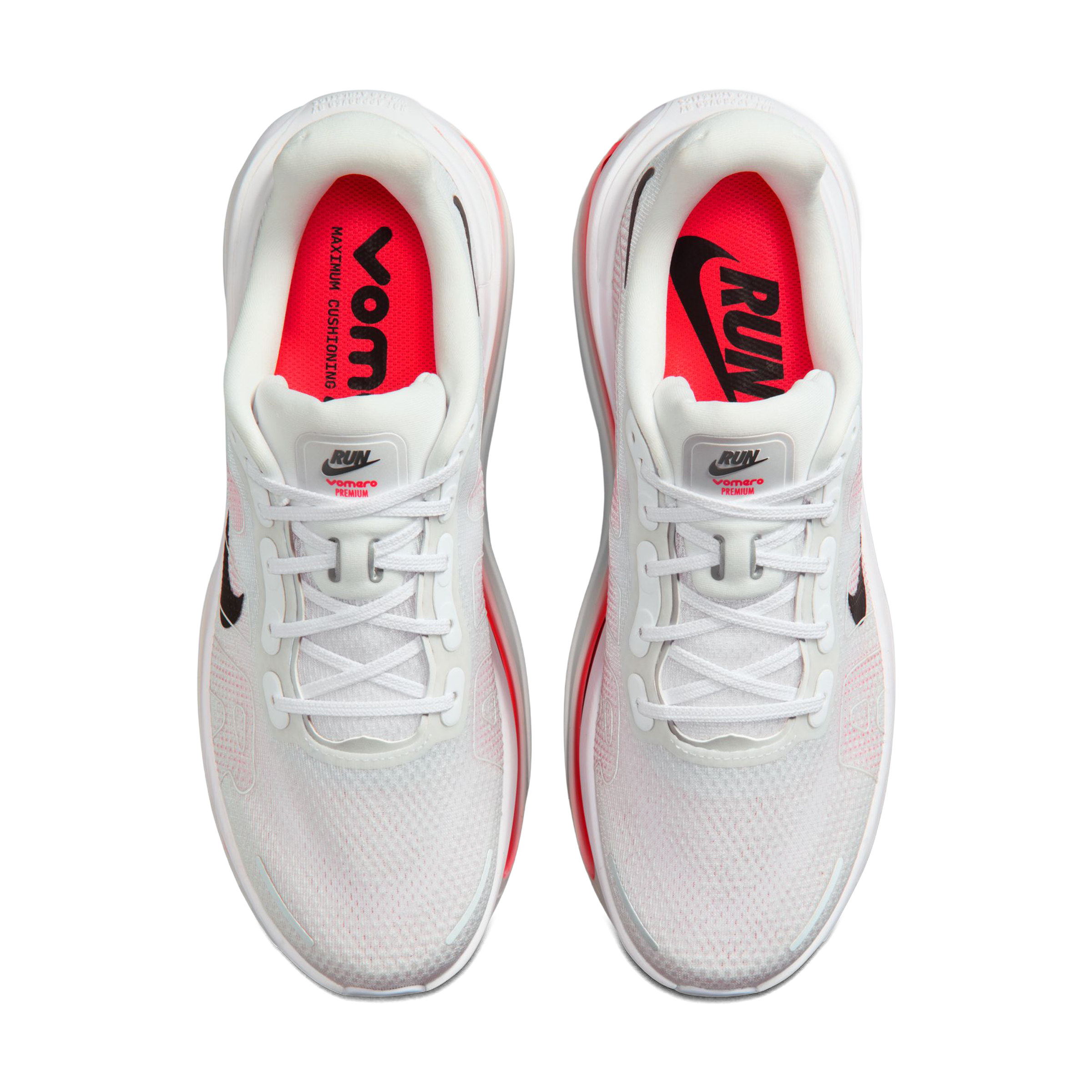 ウォーキング・ランニングウェア Nike Vomero Premium White/Bright Crimson Nike Mens Vomero Premium Running Shoes White/Black-Bright Crimson