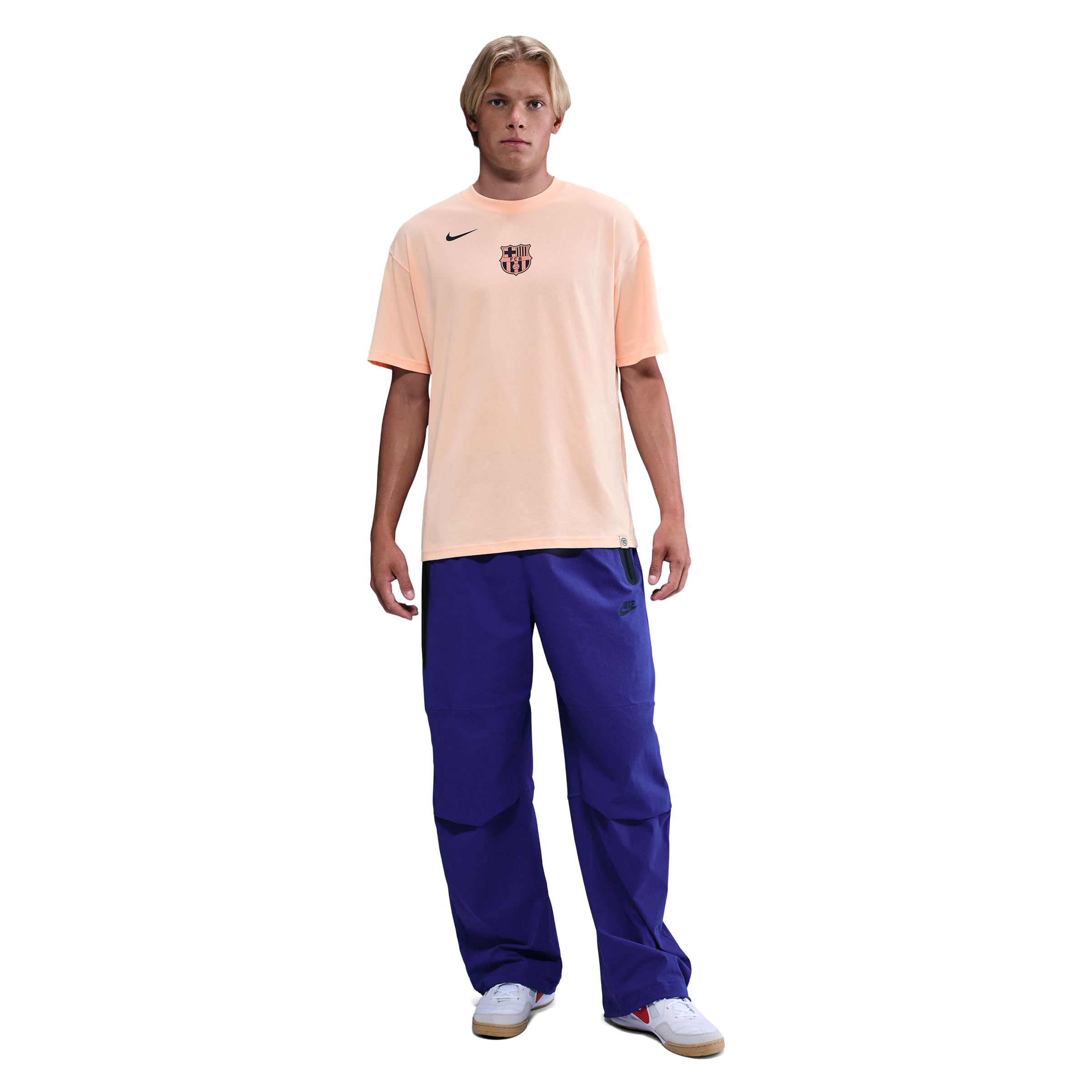 Nike Mens FC Barcelona T90 Remix Tee Crimson Tint | Sports Direct