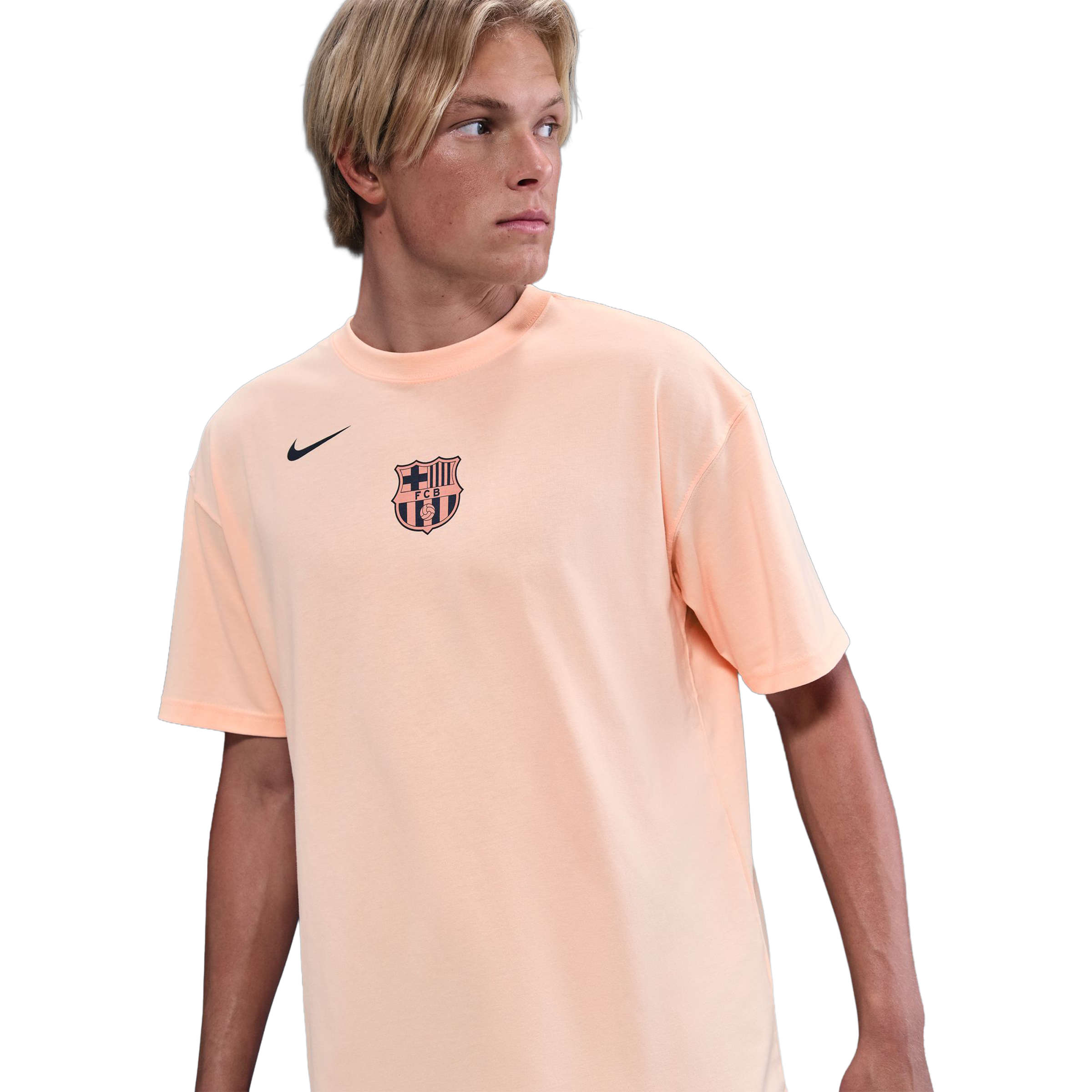 Nike Mens FC Barcelona T90 Remix Tee Crimson Tint | Sports Direct
