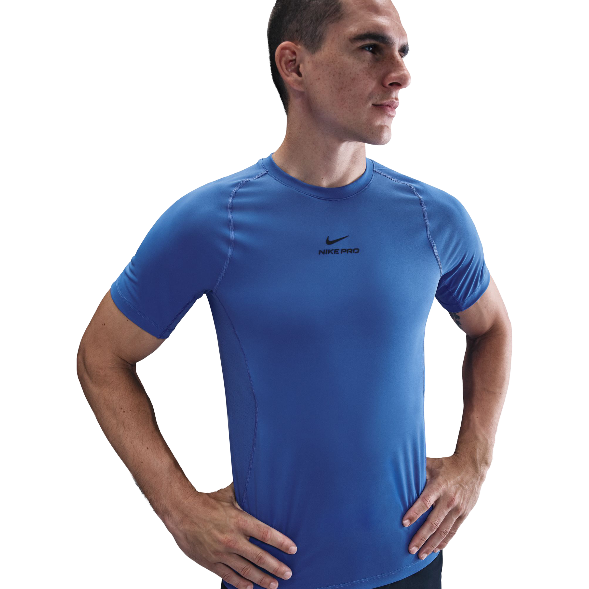 Nike Mens Pro Training Dri-FIT Short-Sleeve Top Comet Blue/(Black