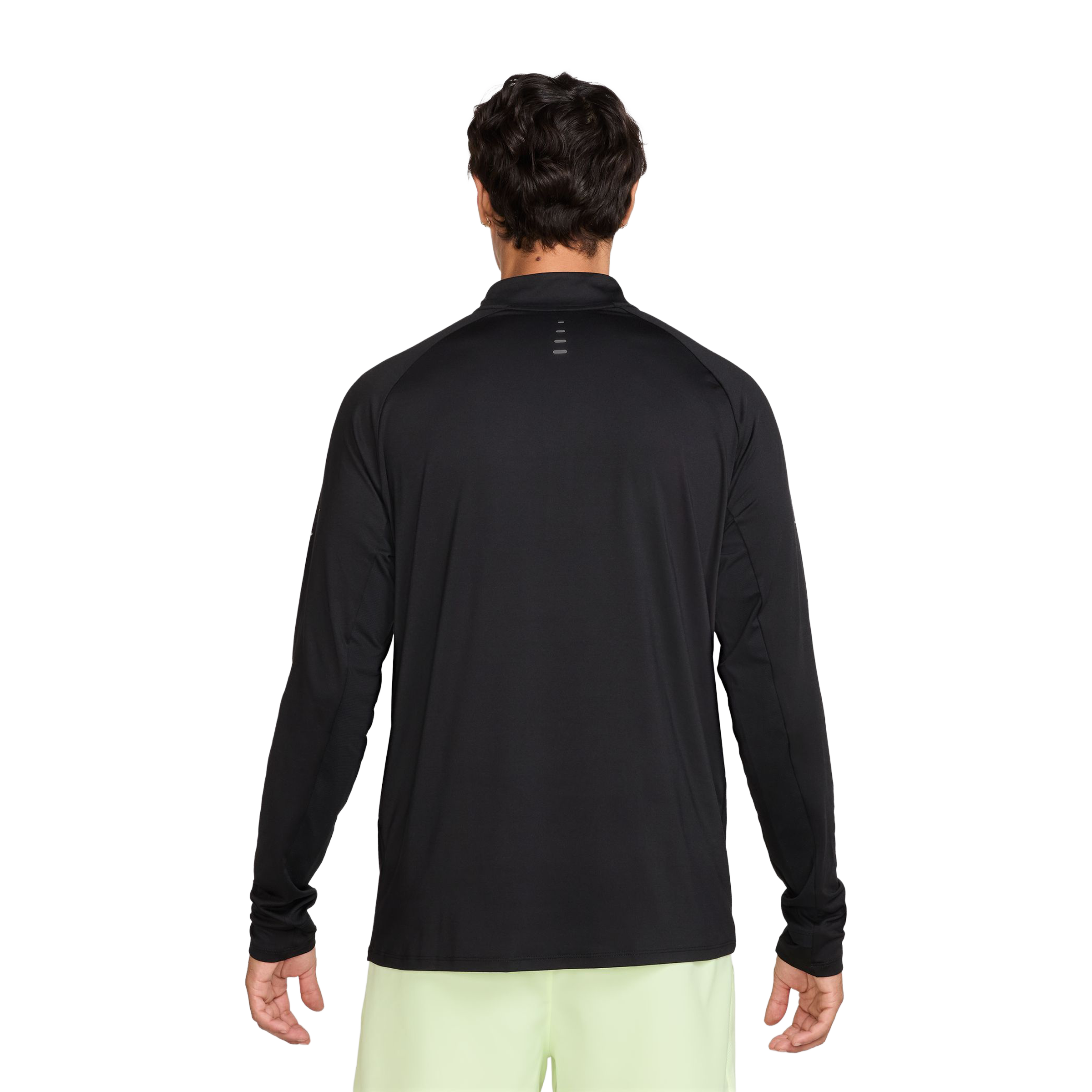 Nike Stride DRI-FIT ハーフジップ S ブラック Nike Mens Stride Dri-FIT 1/4-Zip Running Top Black/Reflective Silv