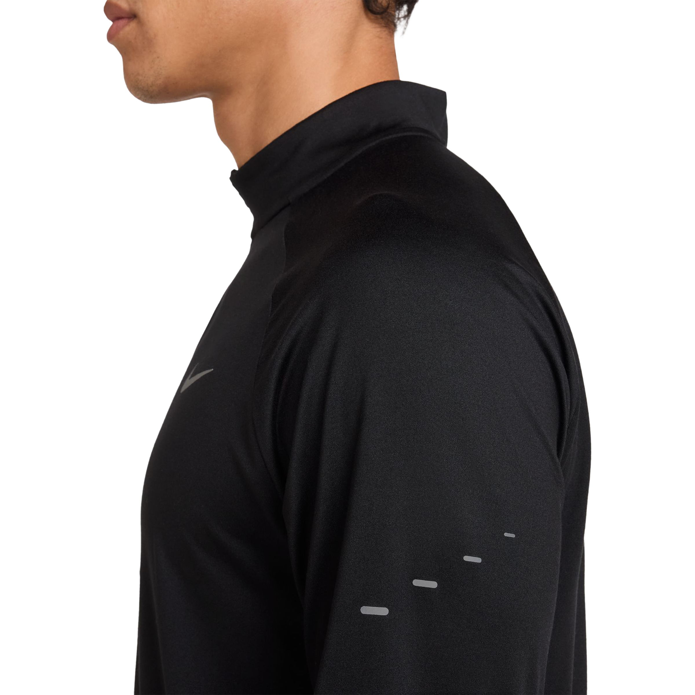 Nike Mens Stride Dri-FIT 1/4-Zip Running Top Black/Reflective Silv