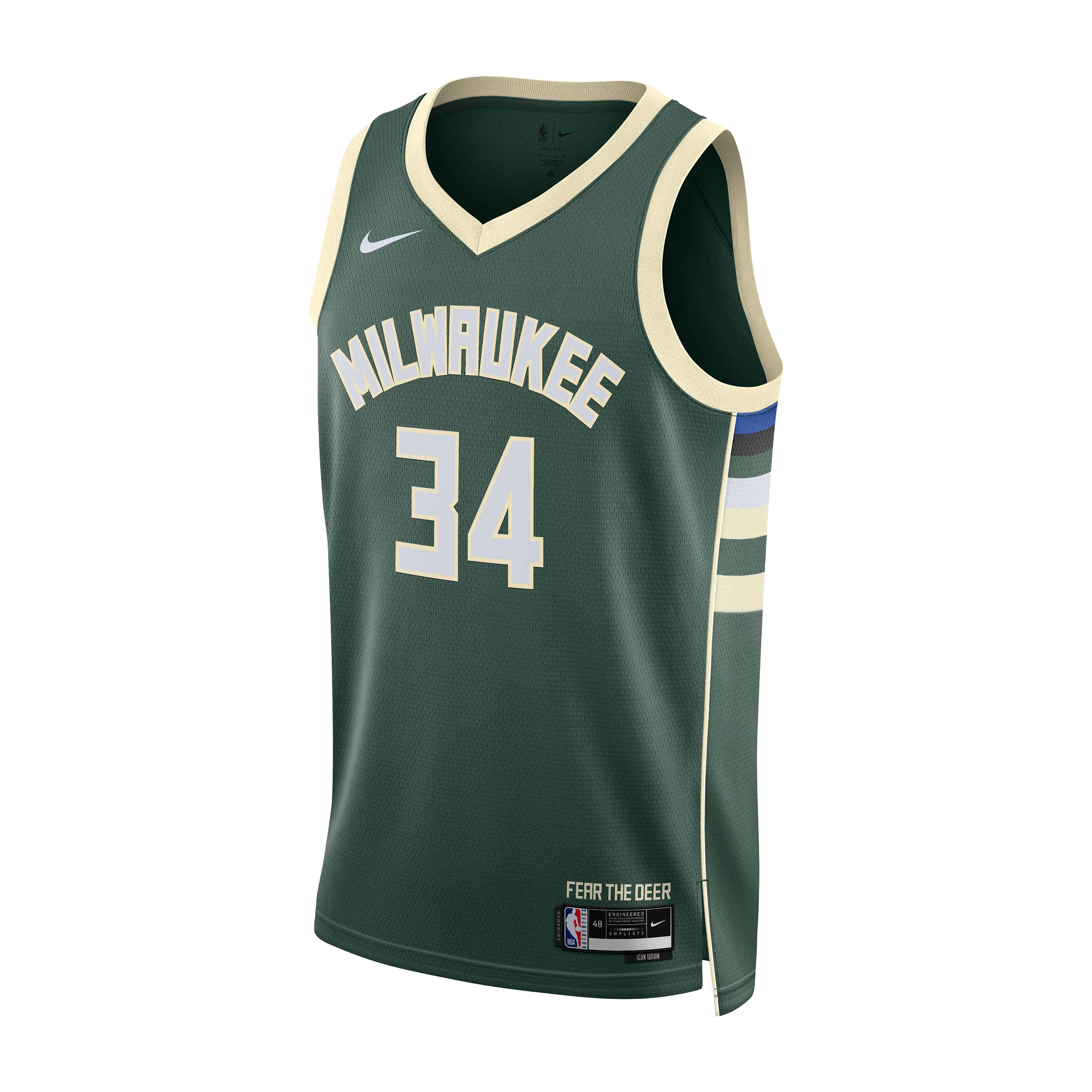 Nike Mens Mikwaukee Bucks Icon Edition 22 NBA Basketball Singlet