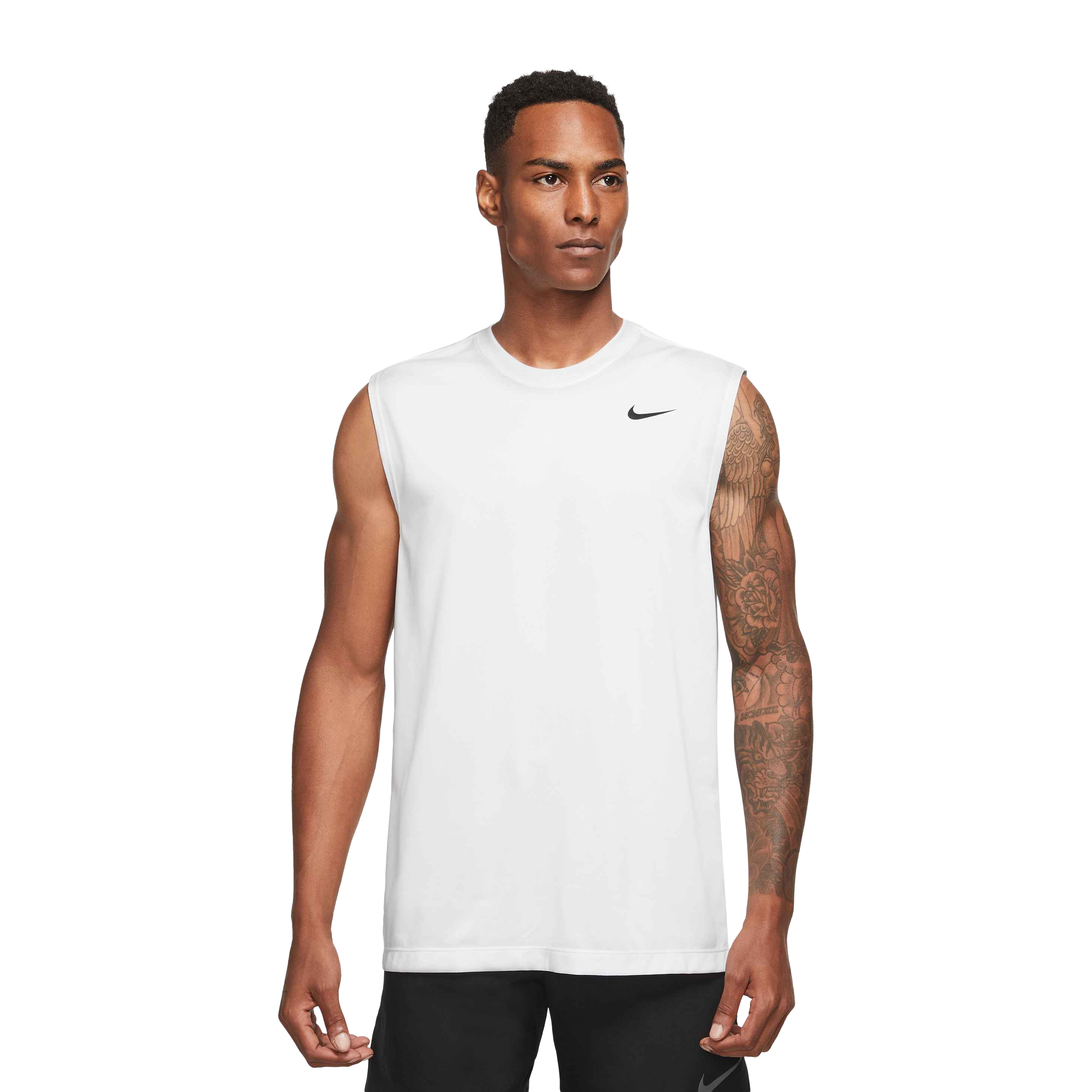 Nike Mens Legend Dri-FIT Sleeveless Training Tank Top White/Black