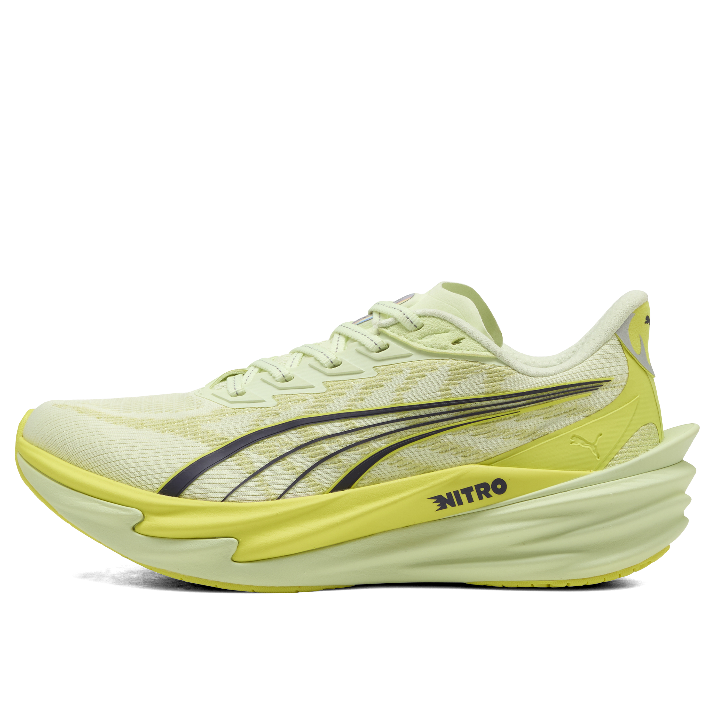 Puma Womens Deviate Nitro 4 Running Shoes Apple Spritz-Lux Lime 