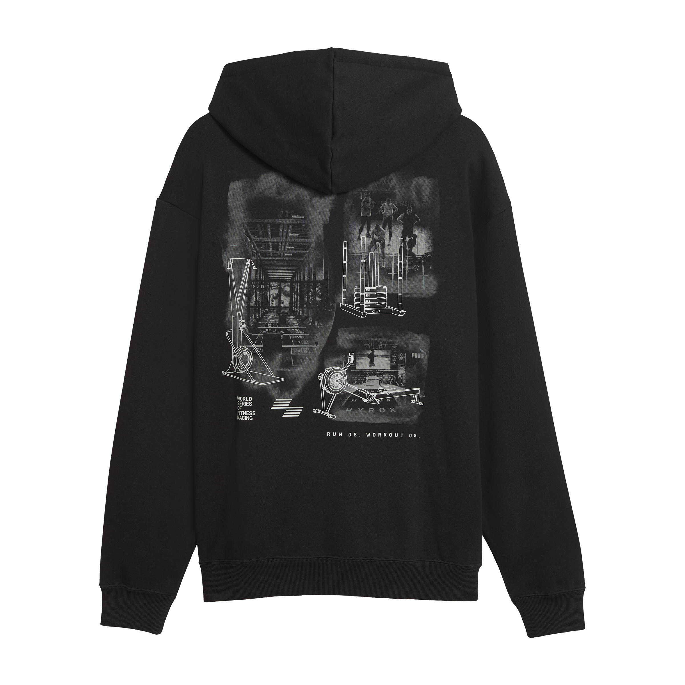Puma Mens Puma x Hyrox Heavyweight Hoodie Puma Black | Sports