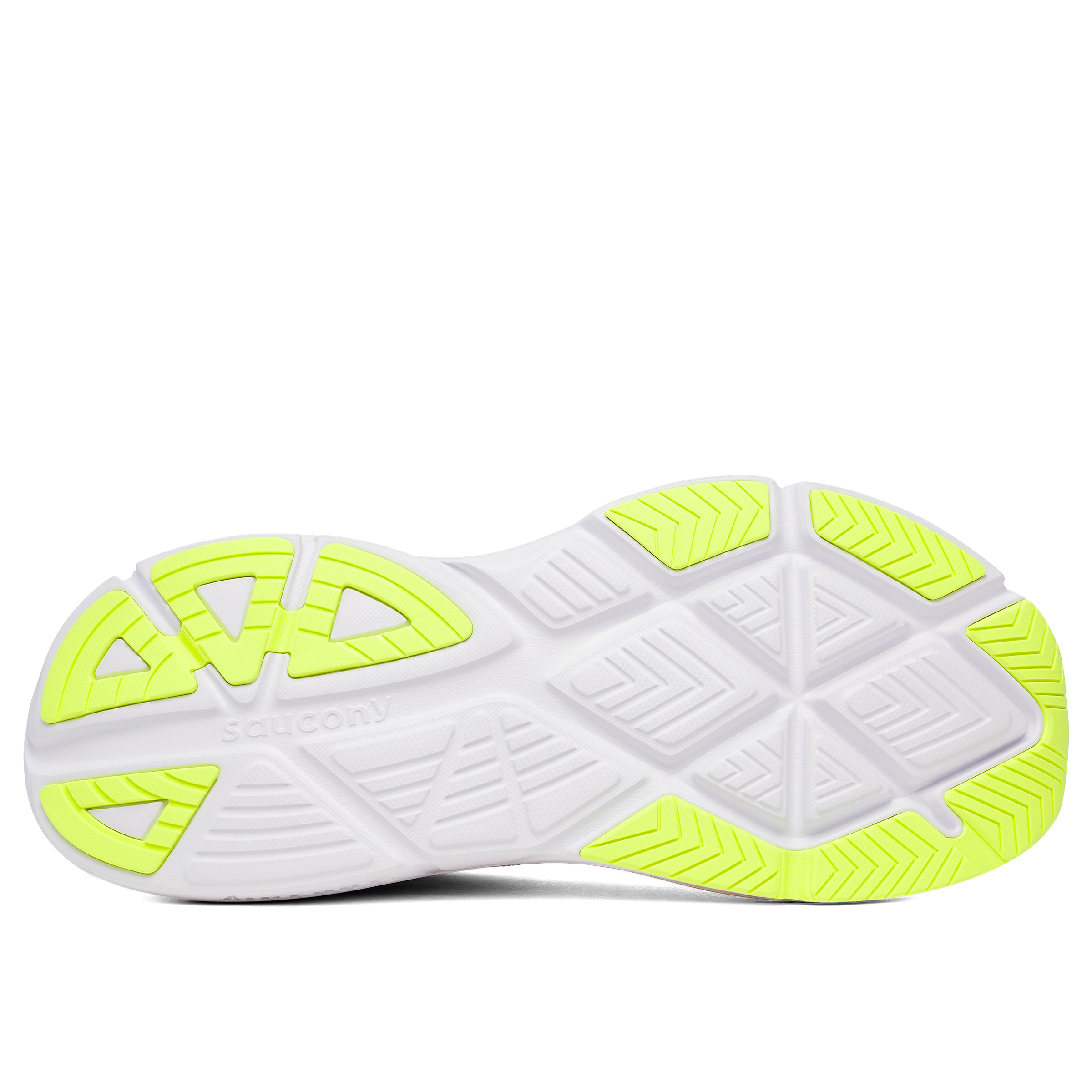 Saucony Mens Guide 18 Running Shoes White/Peel | Sports  display picture 1