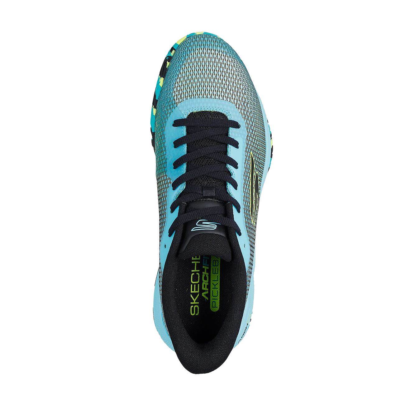 Skecher Viper Court Mens Pickleball Shoes Mens  10 Teal Lime Arch Fit Comfort Amazon.com | Skechers Men main image 4