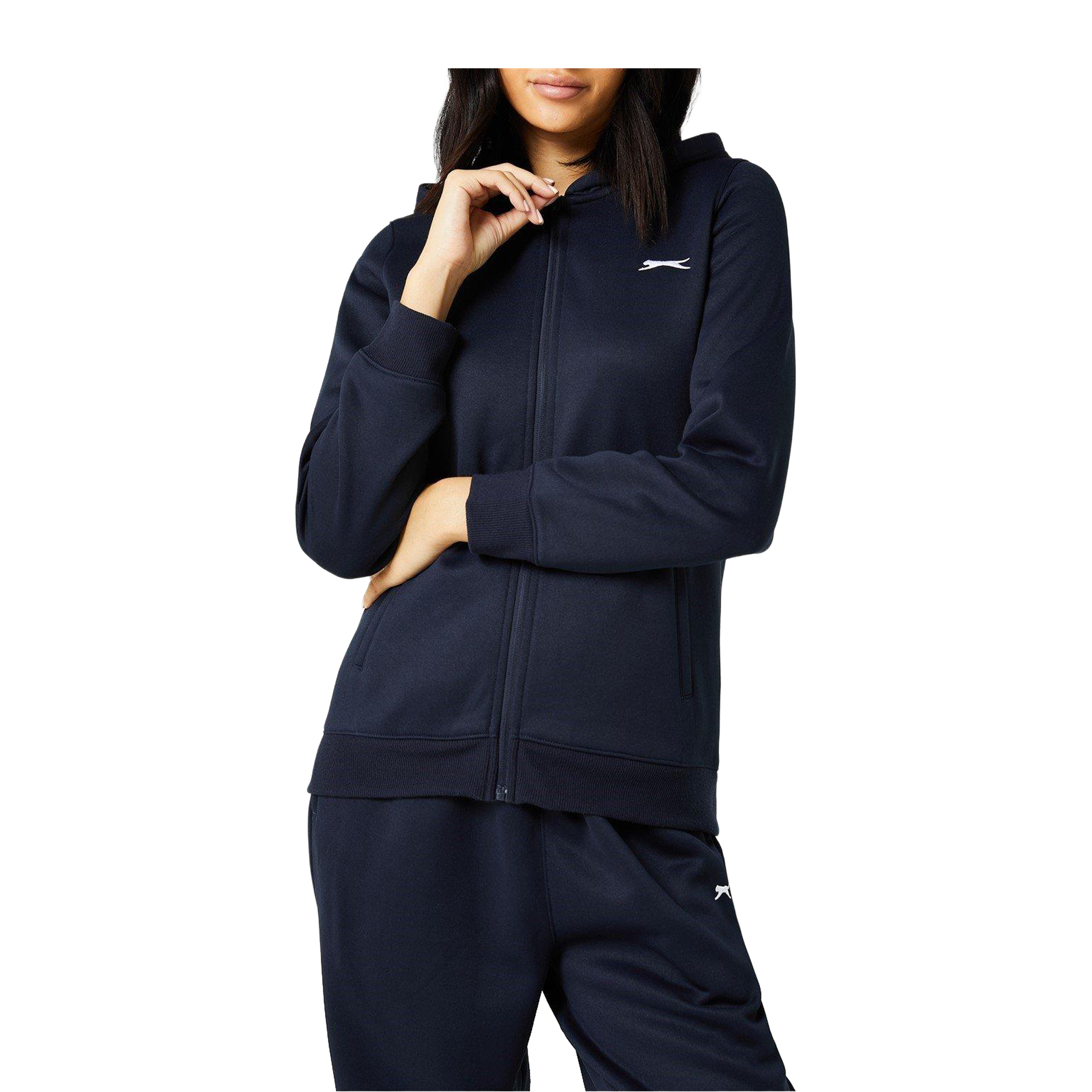 Slazenger Womens Fitted Full Zip Hoodie Navy | Sports Direct Australia