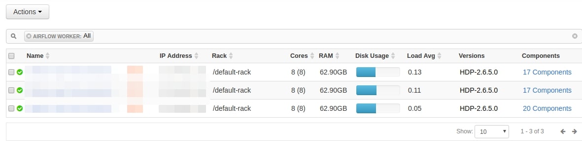 alt Ambari UI: 3 Workers at Airflow