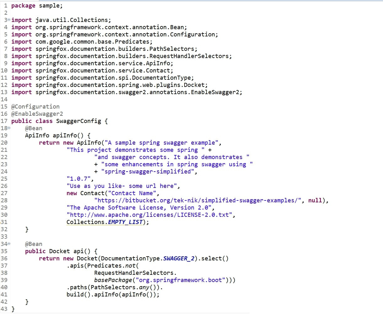 Apiinfo swagger example sale