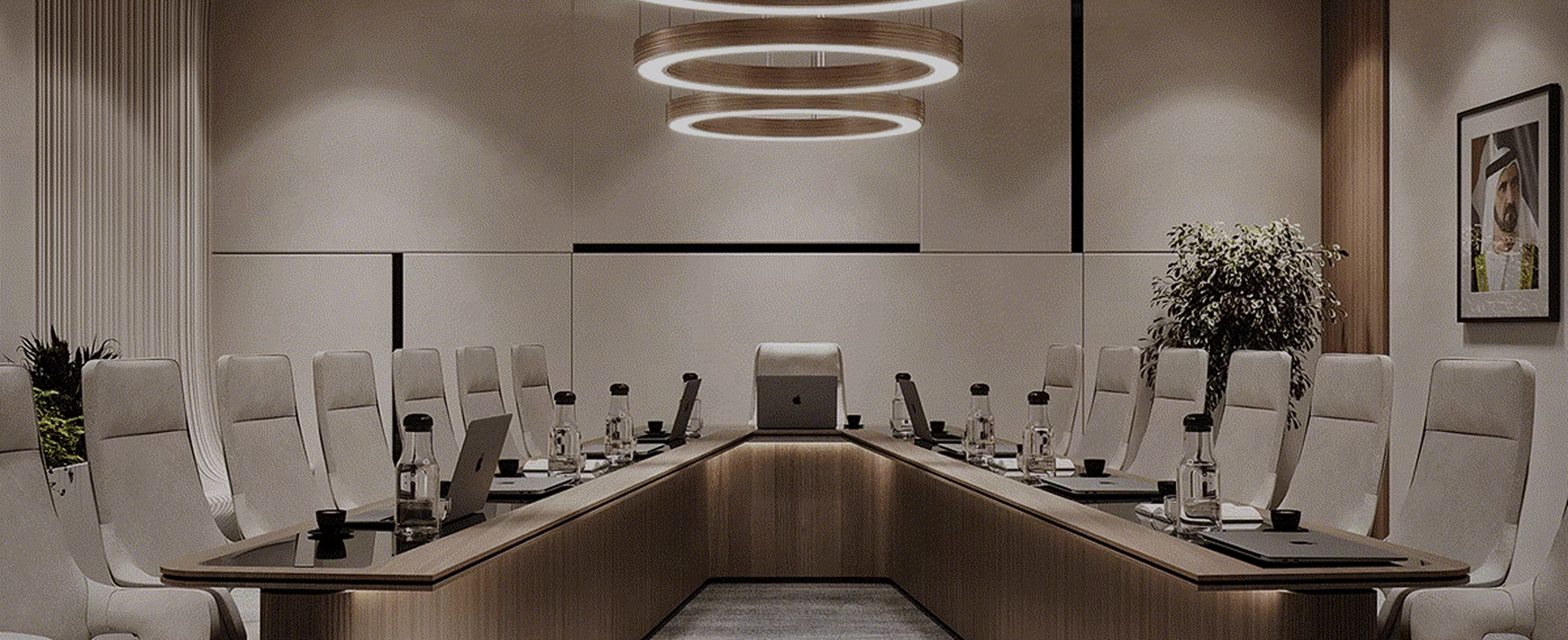 Professional boardroom setting for independent accessibility audit governance discussions