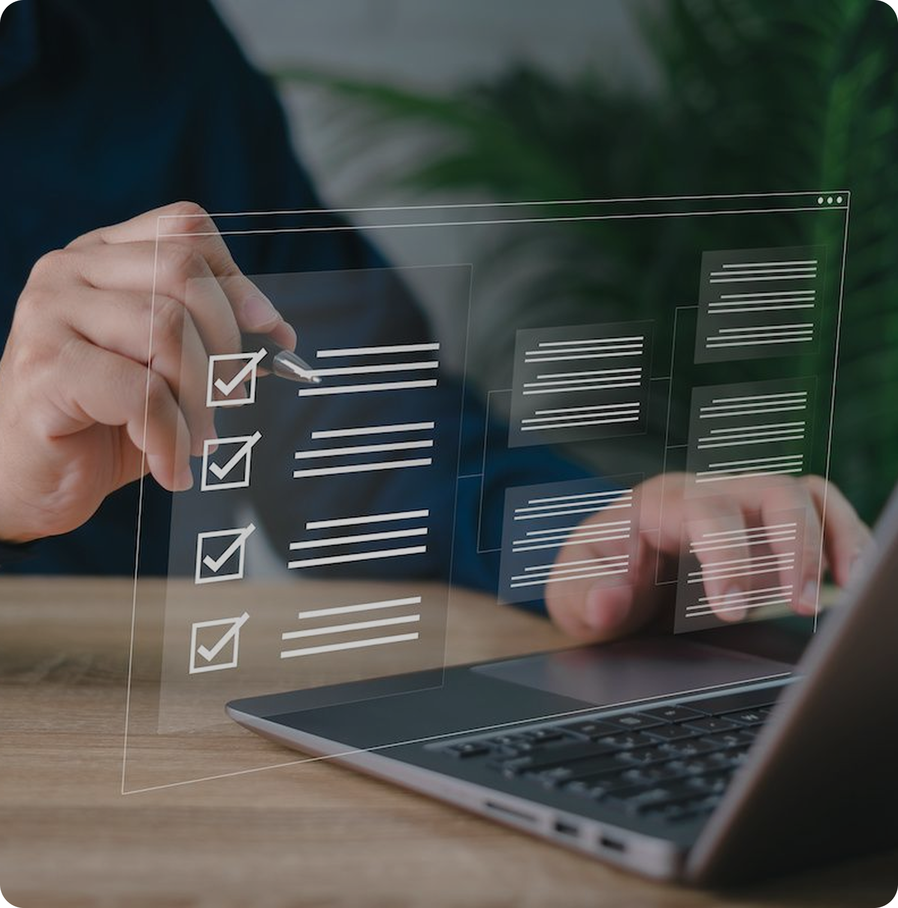 Modern office meeting room with conference table and track lighting