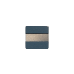 Seaglass Round Cabinet Knob (JAM.SRCK) on white background — round chrome knob with a frosted teal sea glass inset