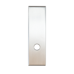 Square Escutcheon (JAM.SE) on white background — slim rectangular backplate with a clean architectural profile and centered keyhole opening