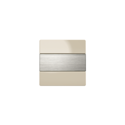 Seaglass Square Knob (JAM.SSK) on white background — square door knob with crisp chrome frame and teal sea glass inset