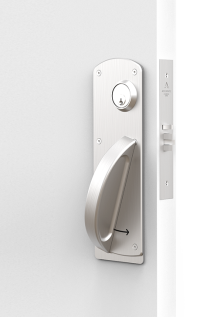 NCH 8800 Narrow Backset Crescent Mortise Set on Door
