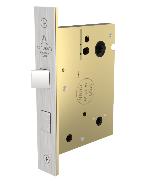 Mortise Lock with Solid Brass Faceplate - 2 1/4 Backset in Antique-by-Hand