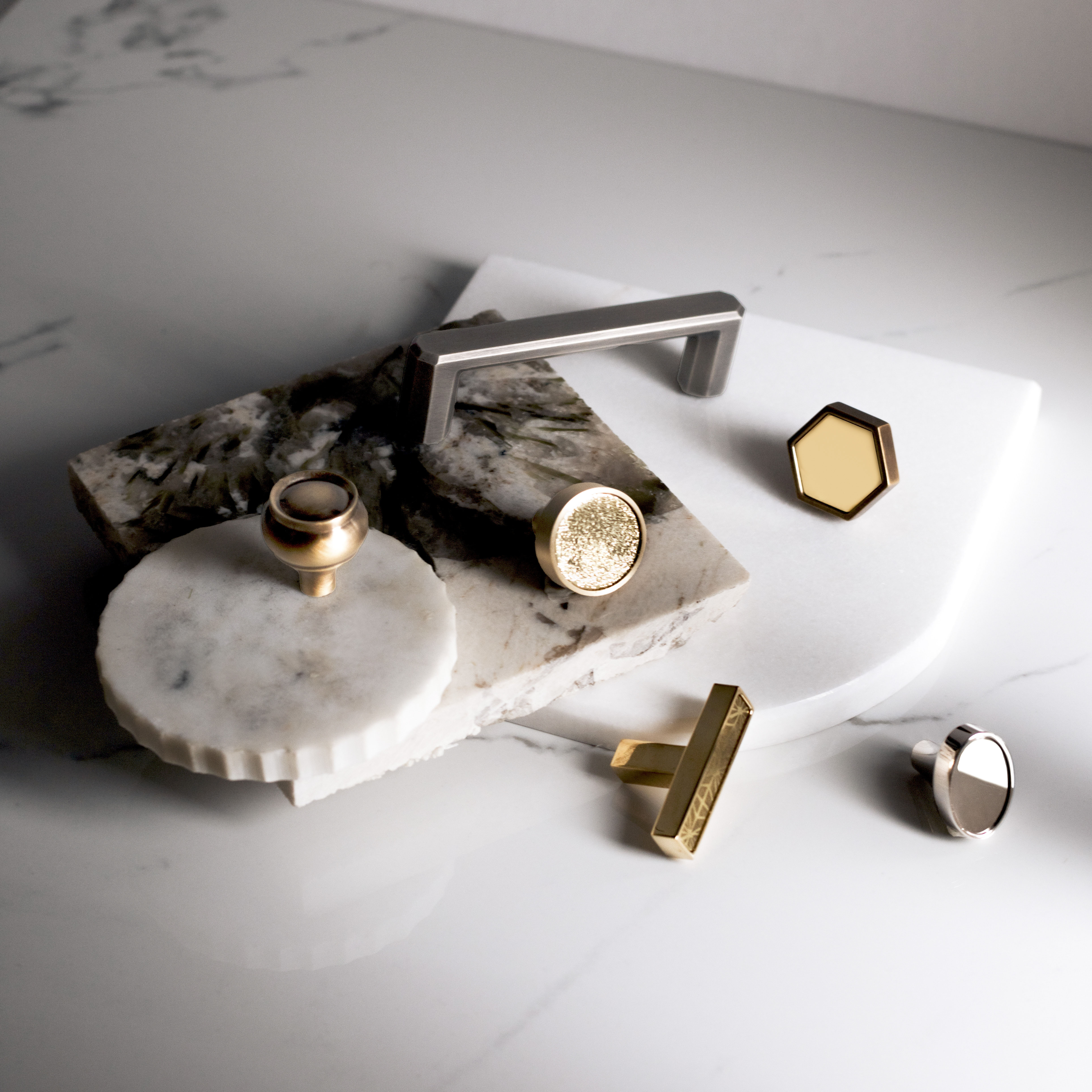 Thom FIlicia For Accurate Cabinet Hardware Stylized Shot in various styles and finishes