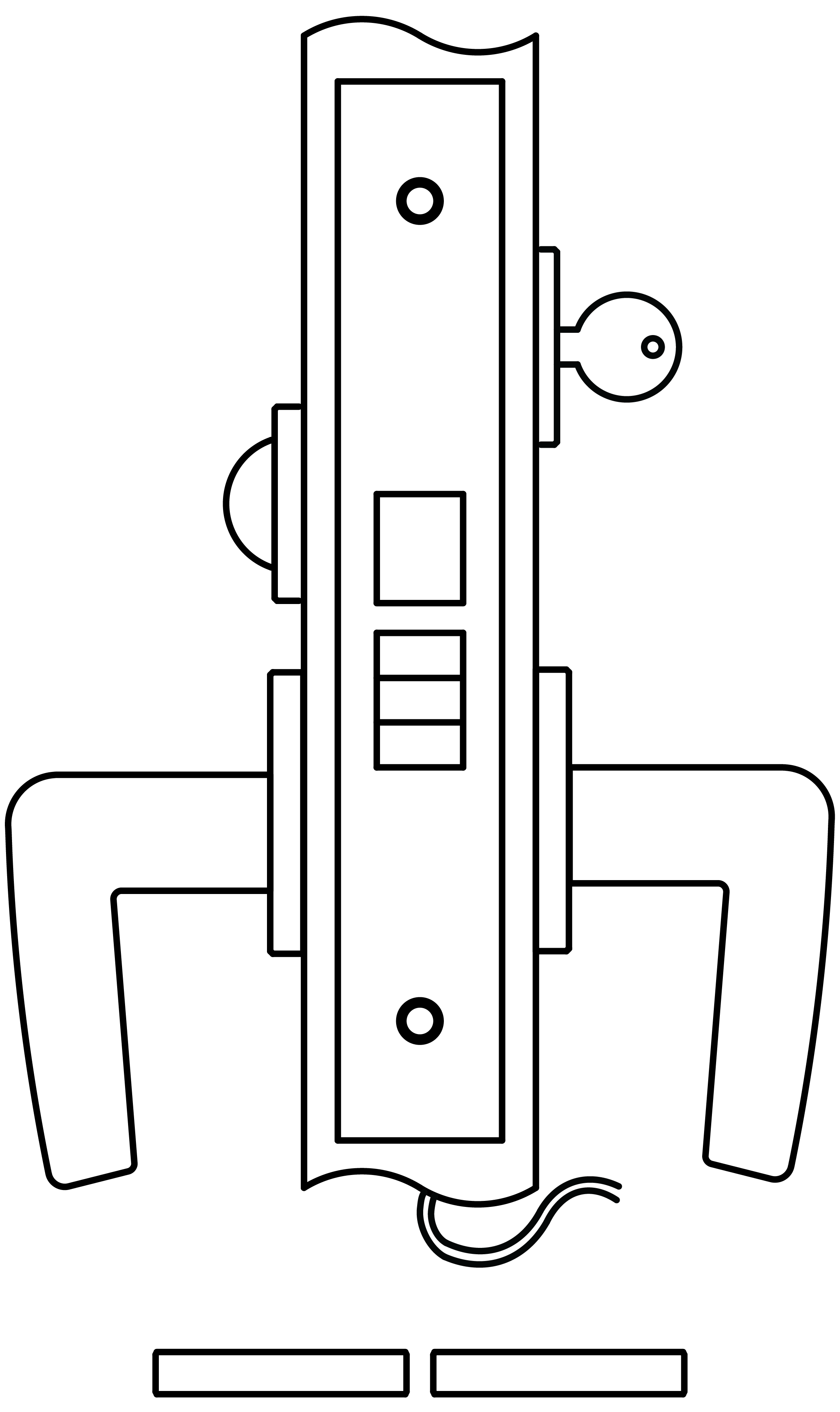 Accurate Lock & Hardware M8700E/M8800E Motor Drive Narrow Backset Electrified  Mortise Lock