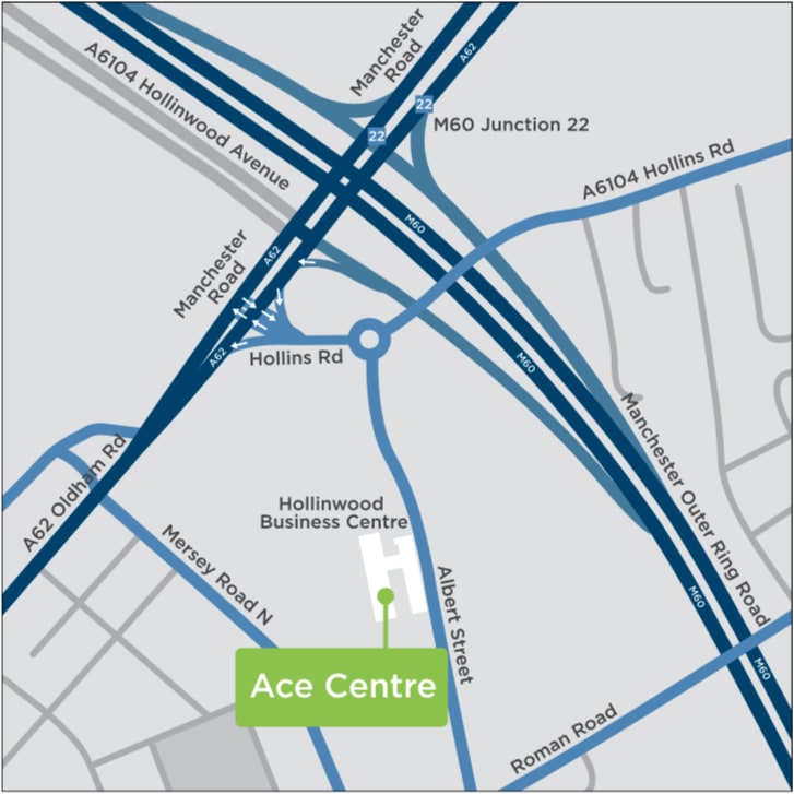 Oldham office on a map