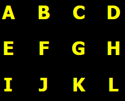 An thumbnail for the post: High contrast (yellow on black) ABC & QWERTY you can point to