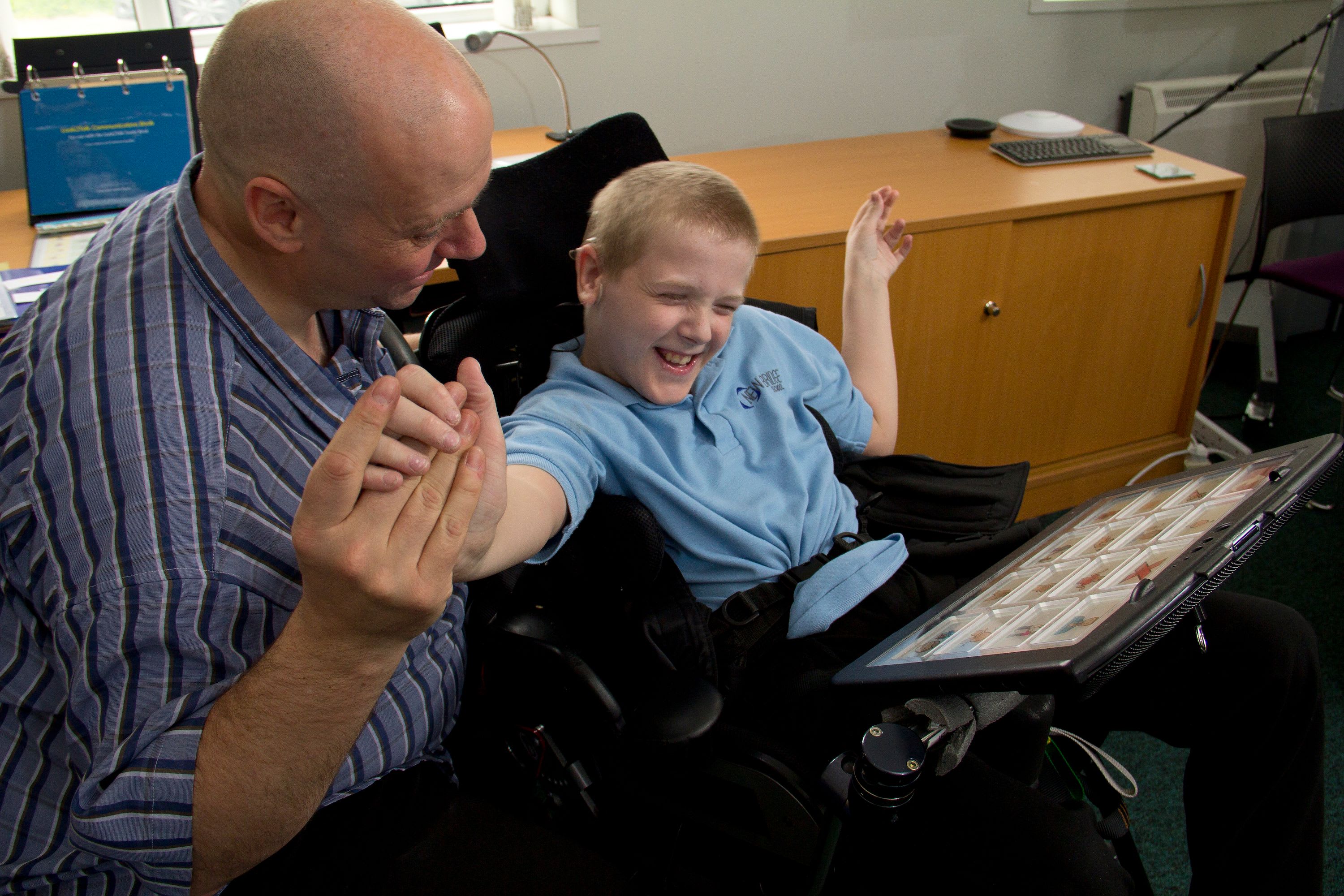 A child laughing