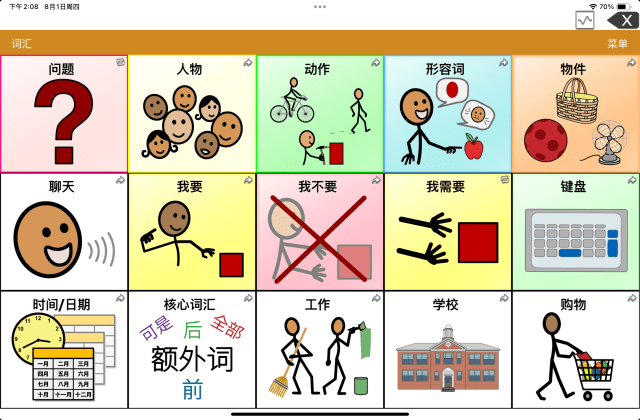 Screenshot of resource: TouchChat Mandarin Language Pack