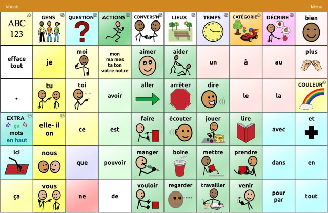 Screenshot of resource: TouchChat French (Canadian)