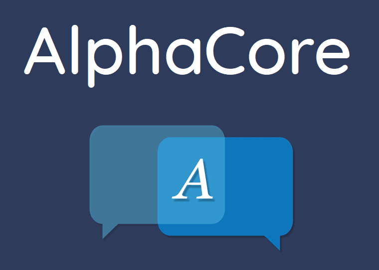 Screenshot of: AlphaCore