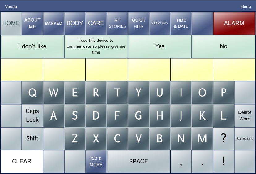 Screenshot of: Dialogue AAC American Spanish