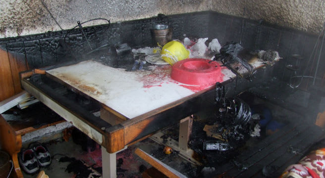 Balgach: Tisch wegen Kerze in Brand geraten