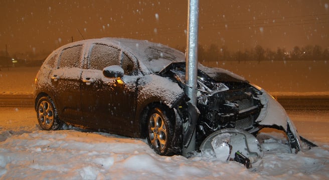 Sieben Kollisionen im Zuger Schneegestöber 