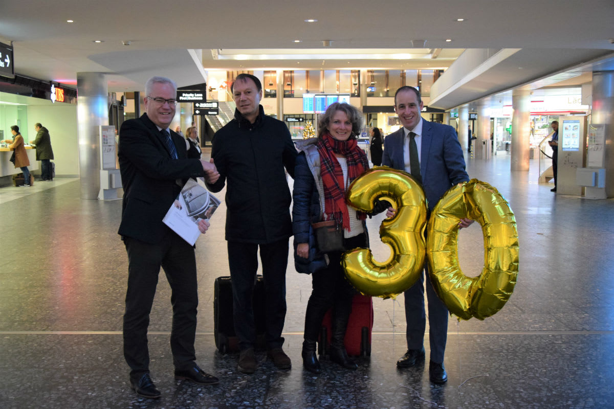 Flughafen Zürich begrüsst 30-millionsten Passagier