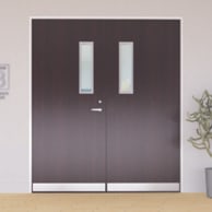 Self-Latching Flush Door