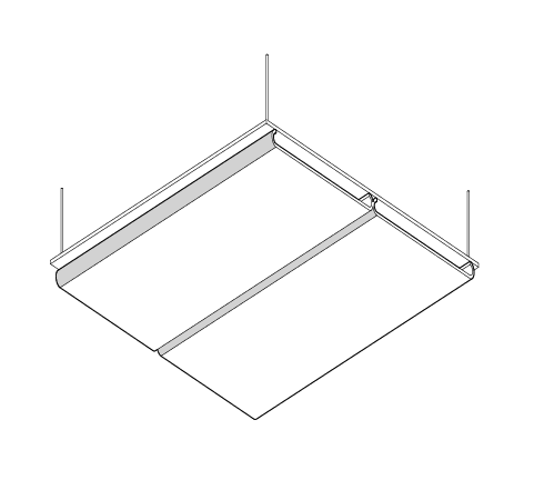 Air outlet hatch for clean room ceilings