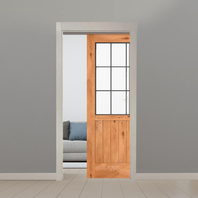 Aluminum Grid Pocket Door