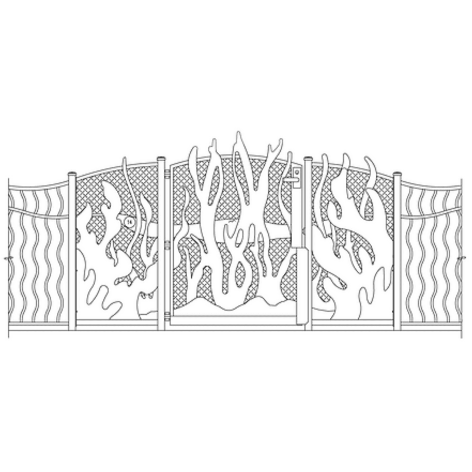 Water Jet Cut Out Railings