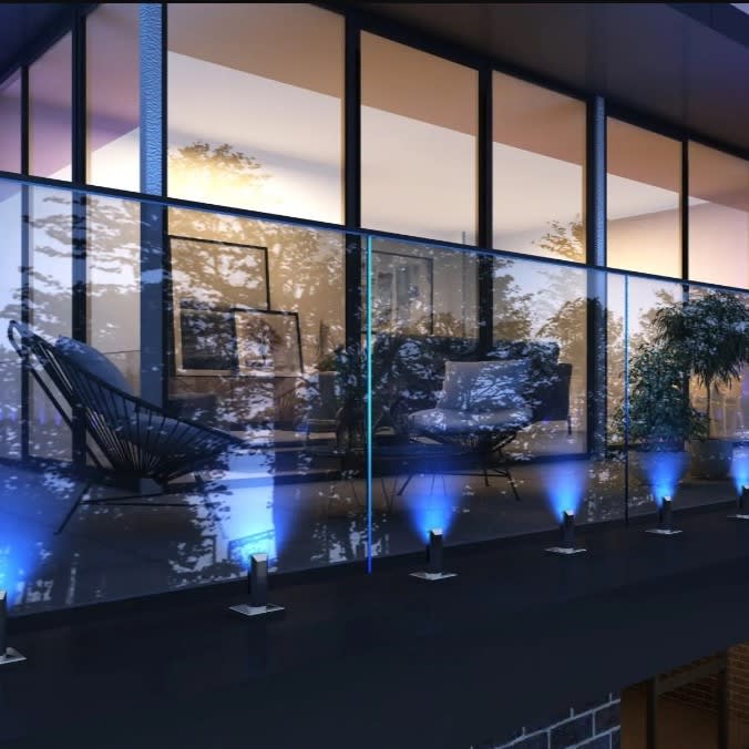 LED Frameless Glass Railing