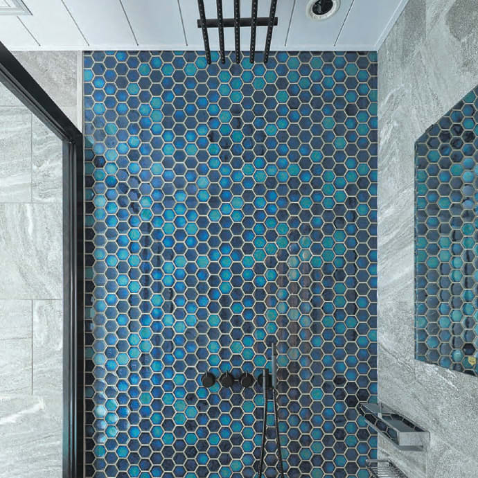 concave glazed hex field