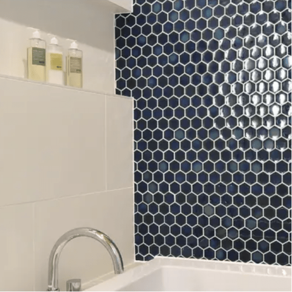 glazed hexagon mosaic