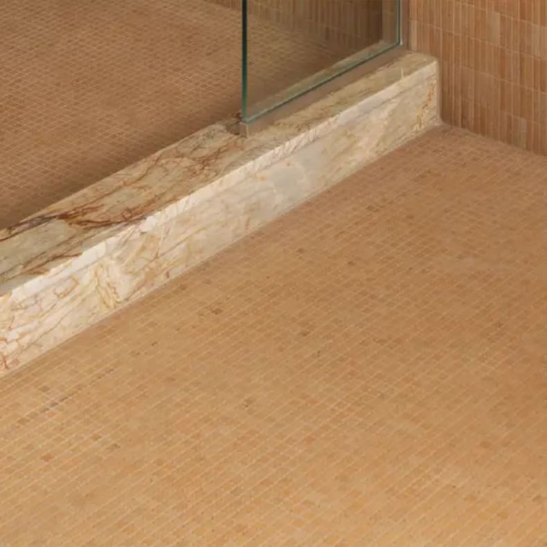 Bud pattern unglazed mosaic
