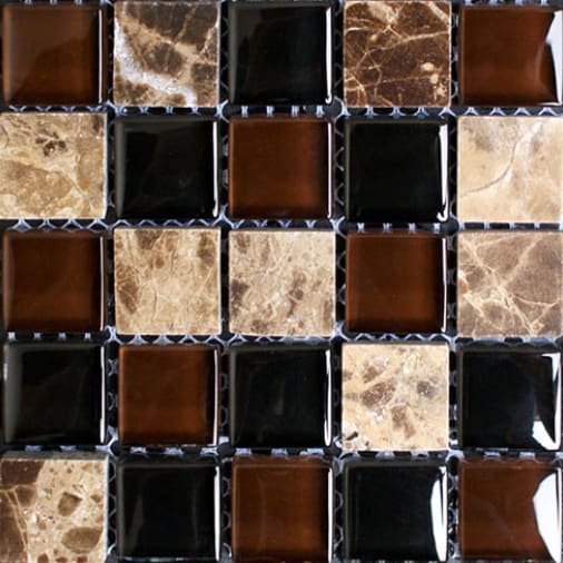 7/8" x 7/8 Glass & Stone