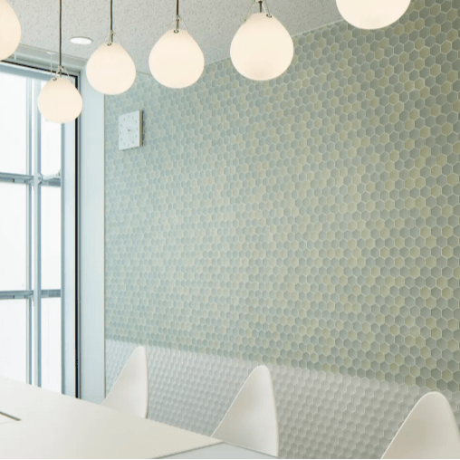 flat unglazed hex field