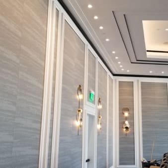 Abstract Acoustic Fabric Wall