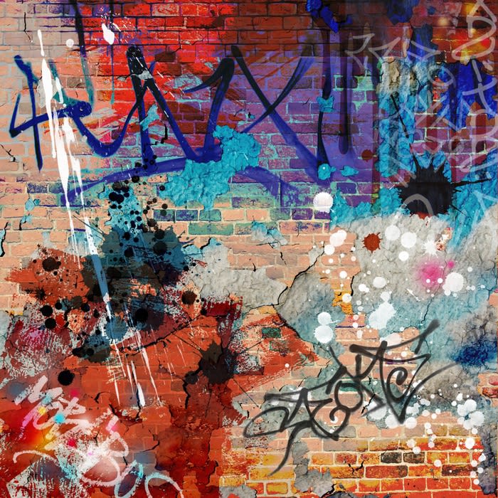 A Messy Graffiti Wall