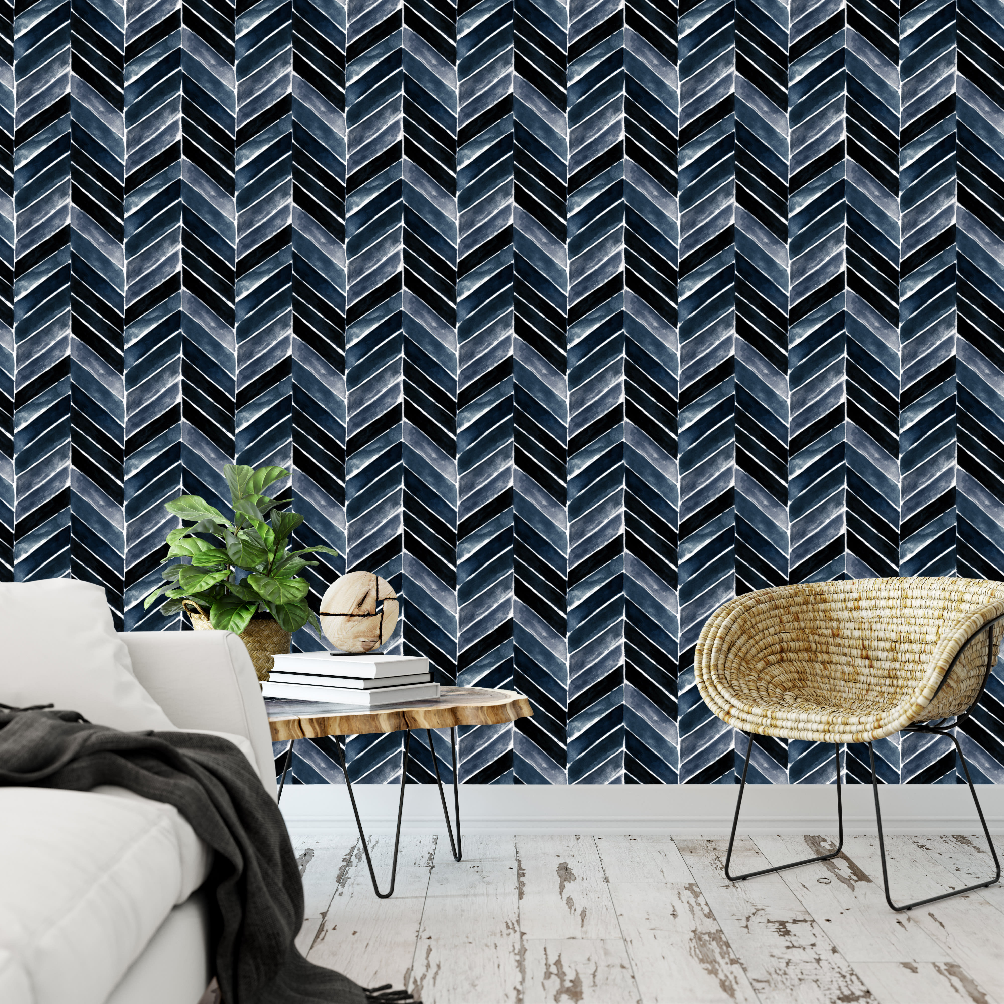 Chevron Painted