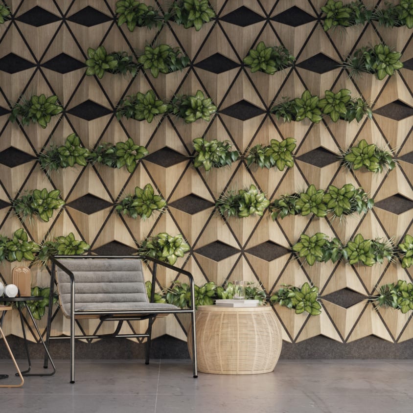 Clay Pot Acoustic Plant Wall