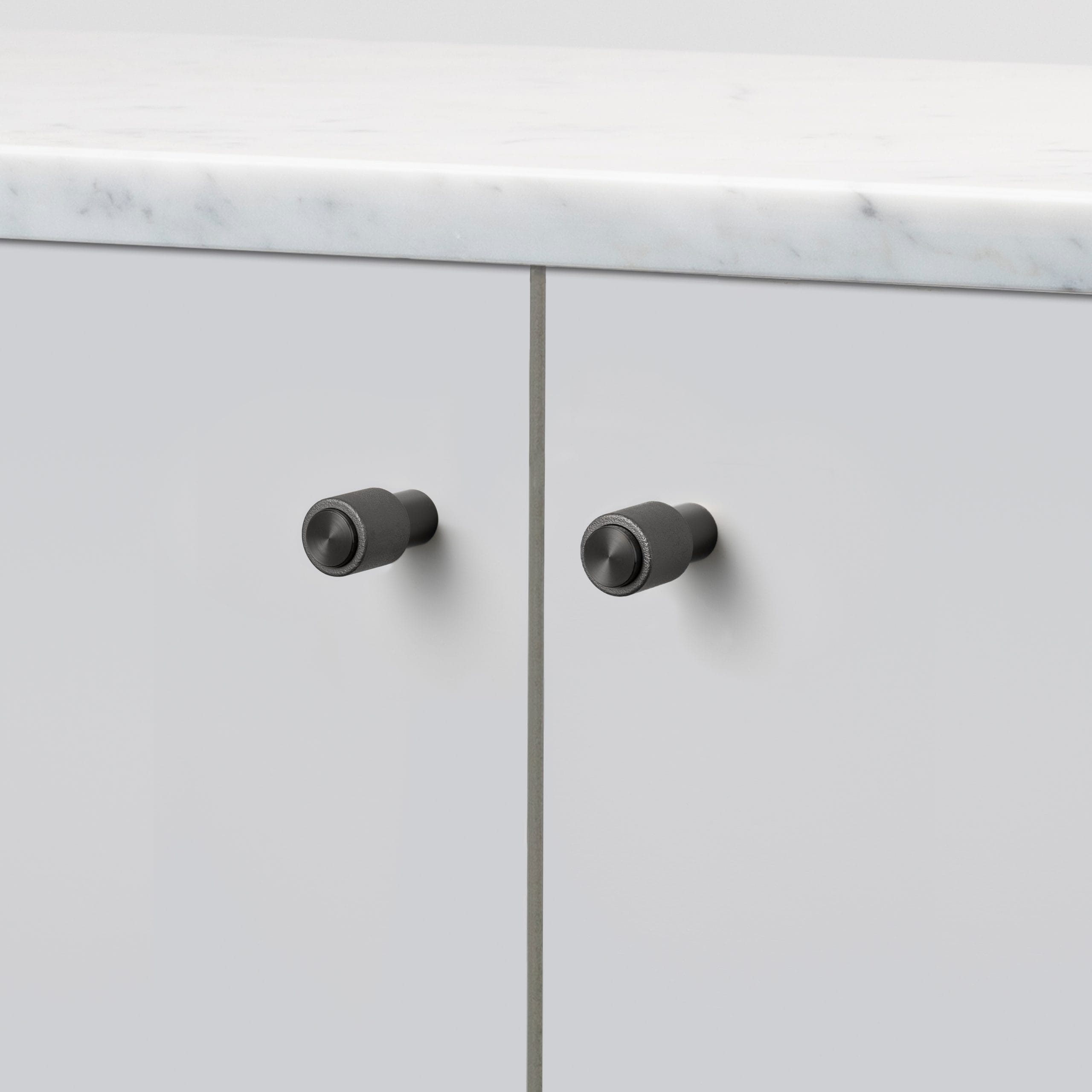Cast Gun Metal Knob Set